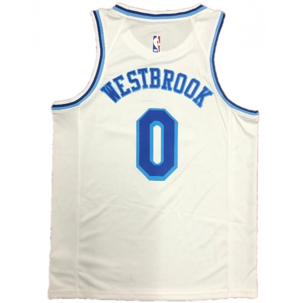 Men's Los Angeles Lakers Russell Westbrook #0 White Swingman NBA Jersey - Classic Edition-Pro Kit Vault | Brand New 26/27 Sports Jerseys